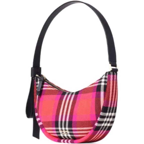 KATE SPADE:  Smile Foliage plaid shoulder bag - Picture 3 of 4